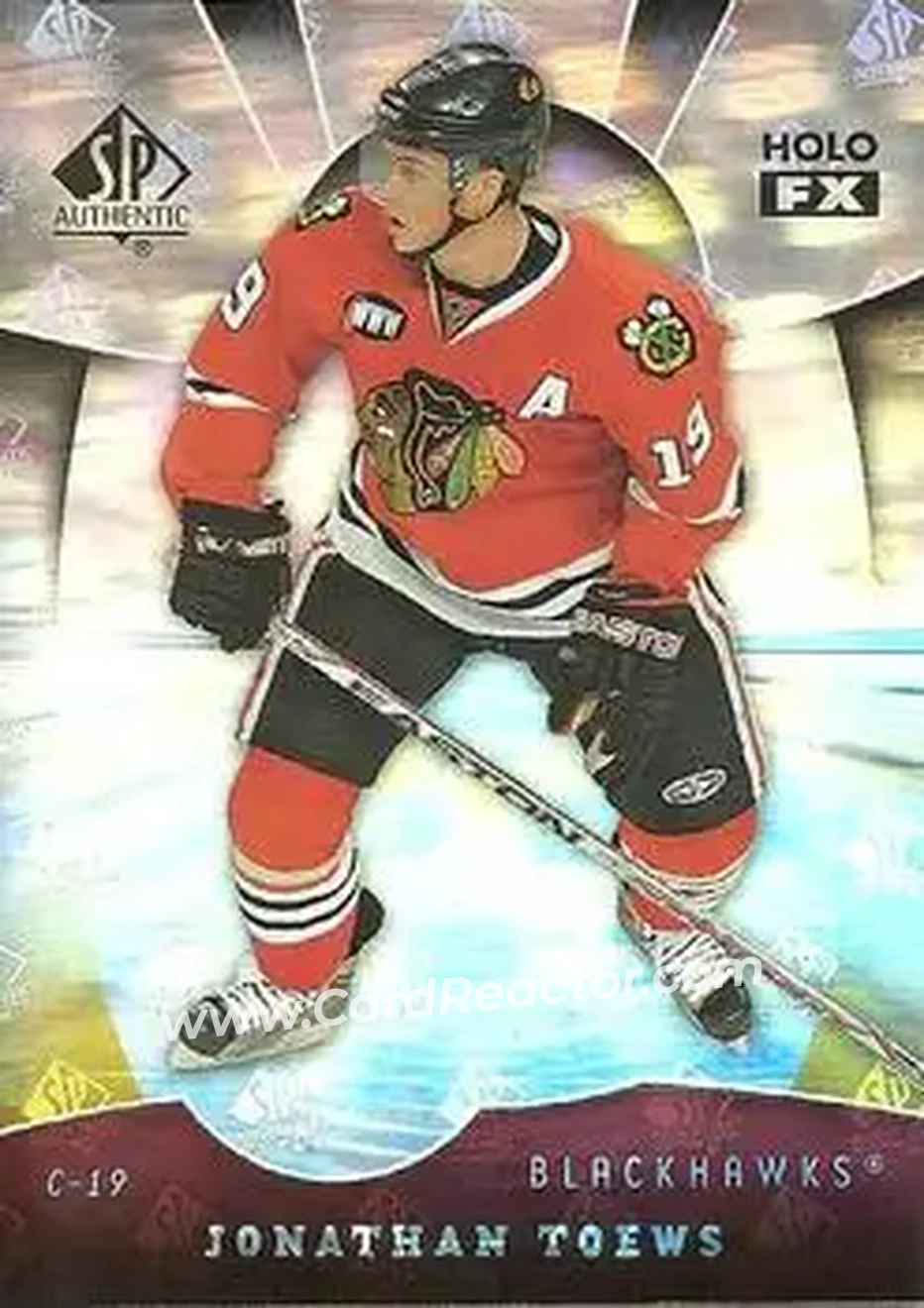 2008-09 SP Authentic - Holoview FX #FX52 - Jonathan Toews - Chicago Blackhawks - Front 2008-09 SP Authentic - Holoview FX #FX52 - Jonathan Toews - Chicago Blackhawks - Front