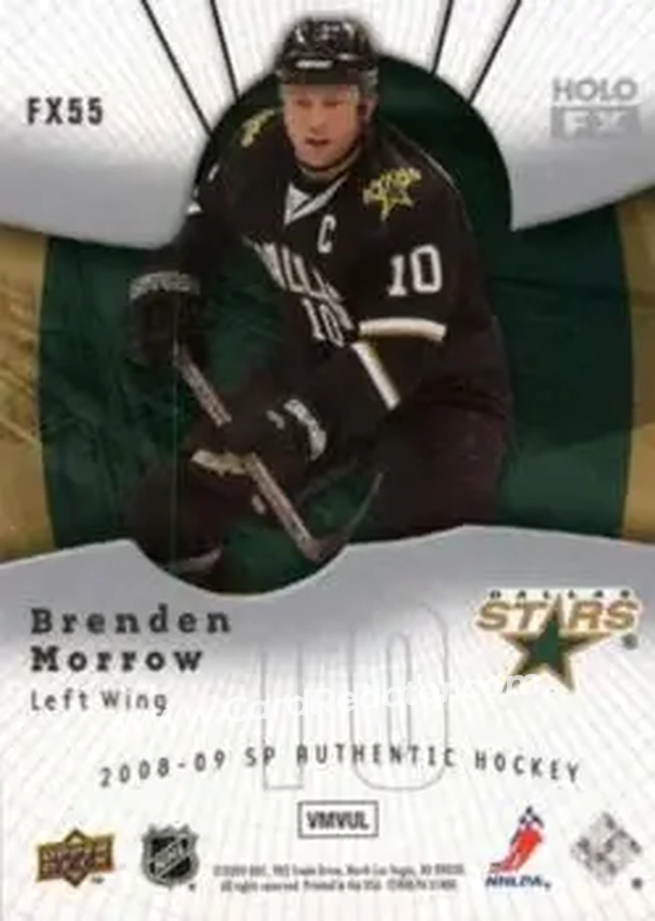 2008-09 SP Authentic - Holoview FX #FX55 - Brenden Morrow - Dallas Stars - Back 2008-09 SP Authentic - Holoview FX #FX55 - Brenden Morrow - Dallas Stars - Back