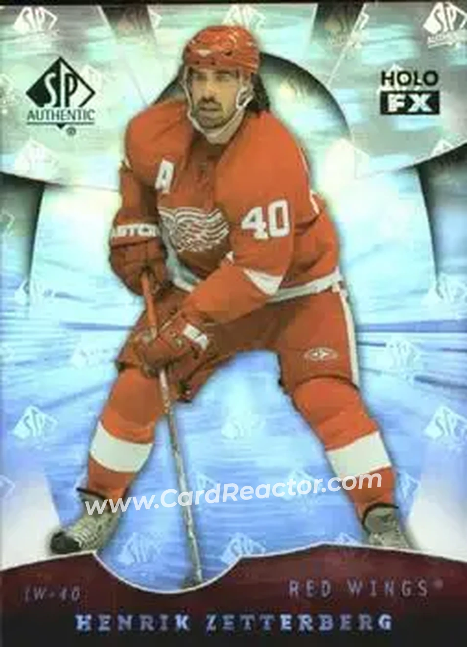 2008-09 SP Authentic - Holoview FX #FX57 - Henrik Zetterberg - Detroit Red Wings - Front