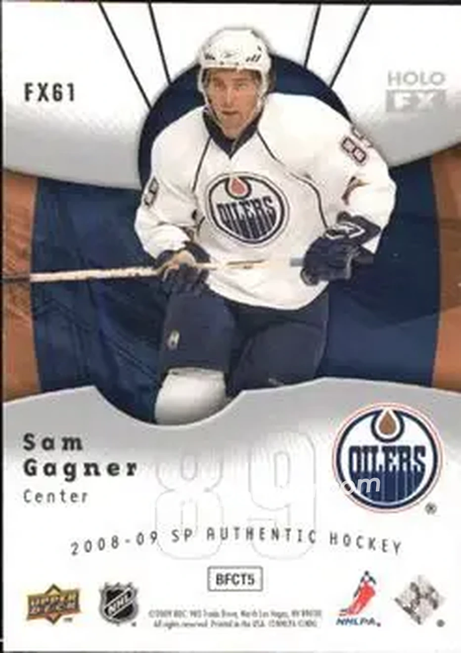 2008-09 SP Authentic - Holoview FX #FX61 - Sam Gagner - Edmonton Oilers - Back