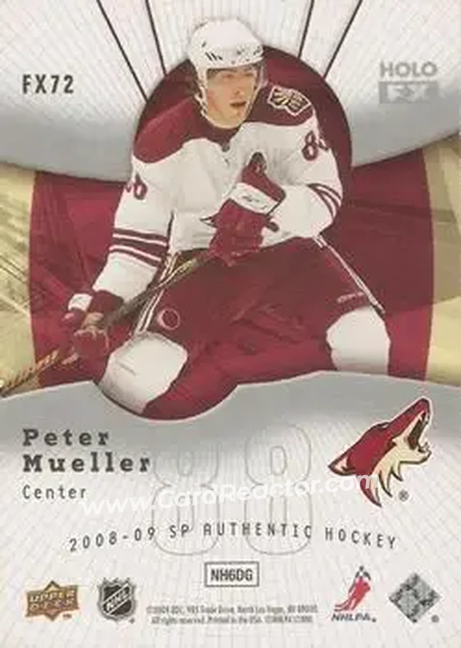 2008-09 SP Authentic - Holoview FX #FX72 - Peter Mueller - Phoenix Coyotes - Back
