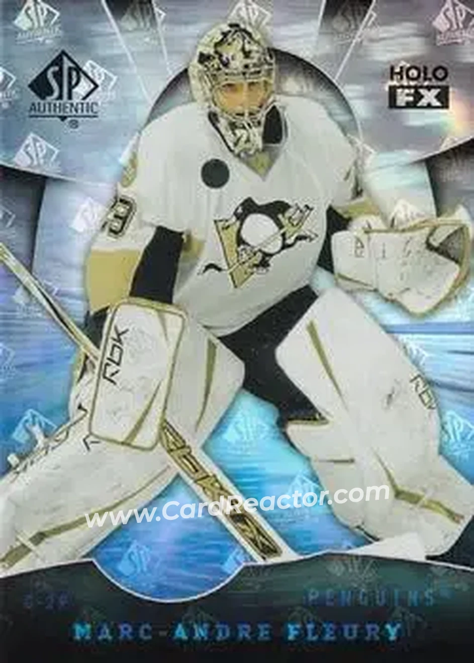2008-09 SP Authentic - Holoview FX #FX74 - Marc-Andre Fleury - Pittsburgh Penguins - Front 2008-09 SP Authentic - Holoview FX #FX74 - Marc-Andre Fleury - Pittsburgh Penguins - Front