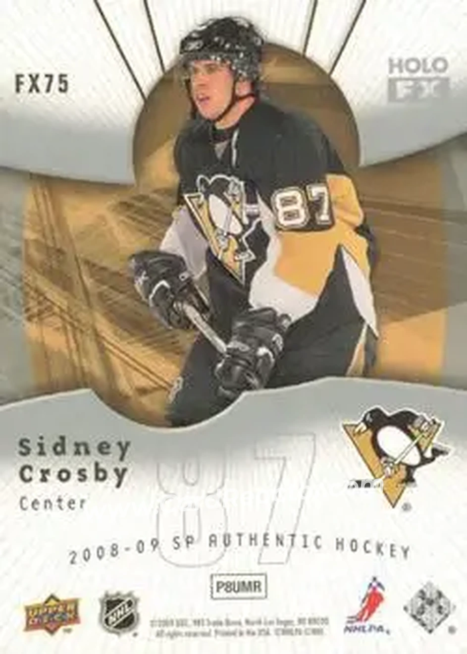 2008-09 SP Authentic - Holoview FX #FX75 - Sidney Crosby - Pittsburgh Penguins - Back 2008-09 SP Authentic - Holoview FX #FX75 - Sidney Crosby - Pittsburgh Penguins - Back