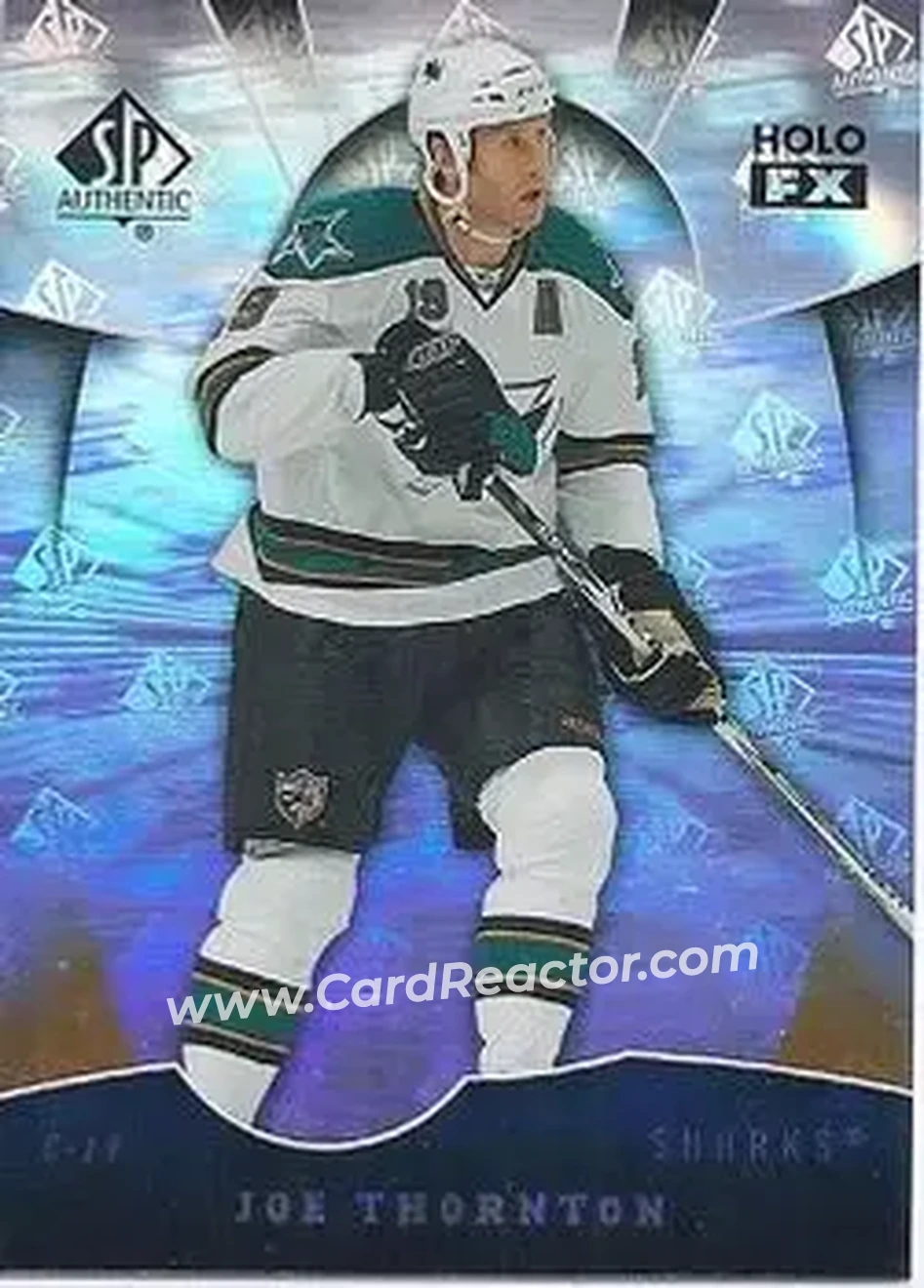 2008-09 SP Authentic - Holoview FX #FX77 - Joe Thornton - San Jose Sharks - Front