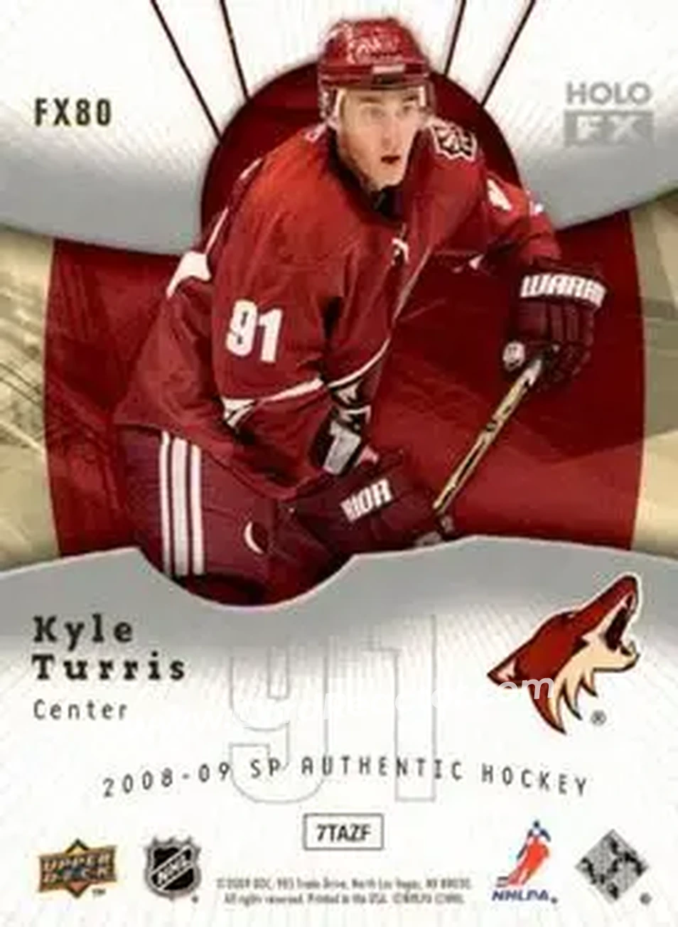2008-09 SP Authentic - Holoview FX #FX80 - Kyle Turris - Phoenix Coyotes - Back