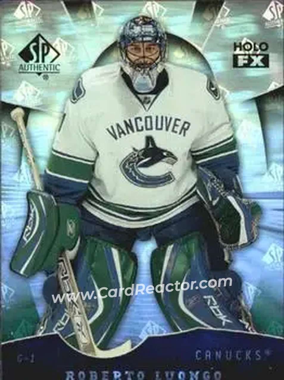 2008-09 SP Authentic - Holoview FX #FX82 - Roberto Luongo - Vancouver Canucks - Front 2008-09 SP Authentic - Holoview FX #FX82 - Roberto Luongo - Vancouver Canucks - Front