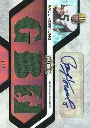 2008 Topps Triple Threads - Autographed Relic Platinum #TTRA-94 - Paul Hornung - Green Bay Packers