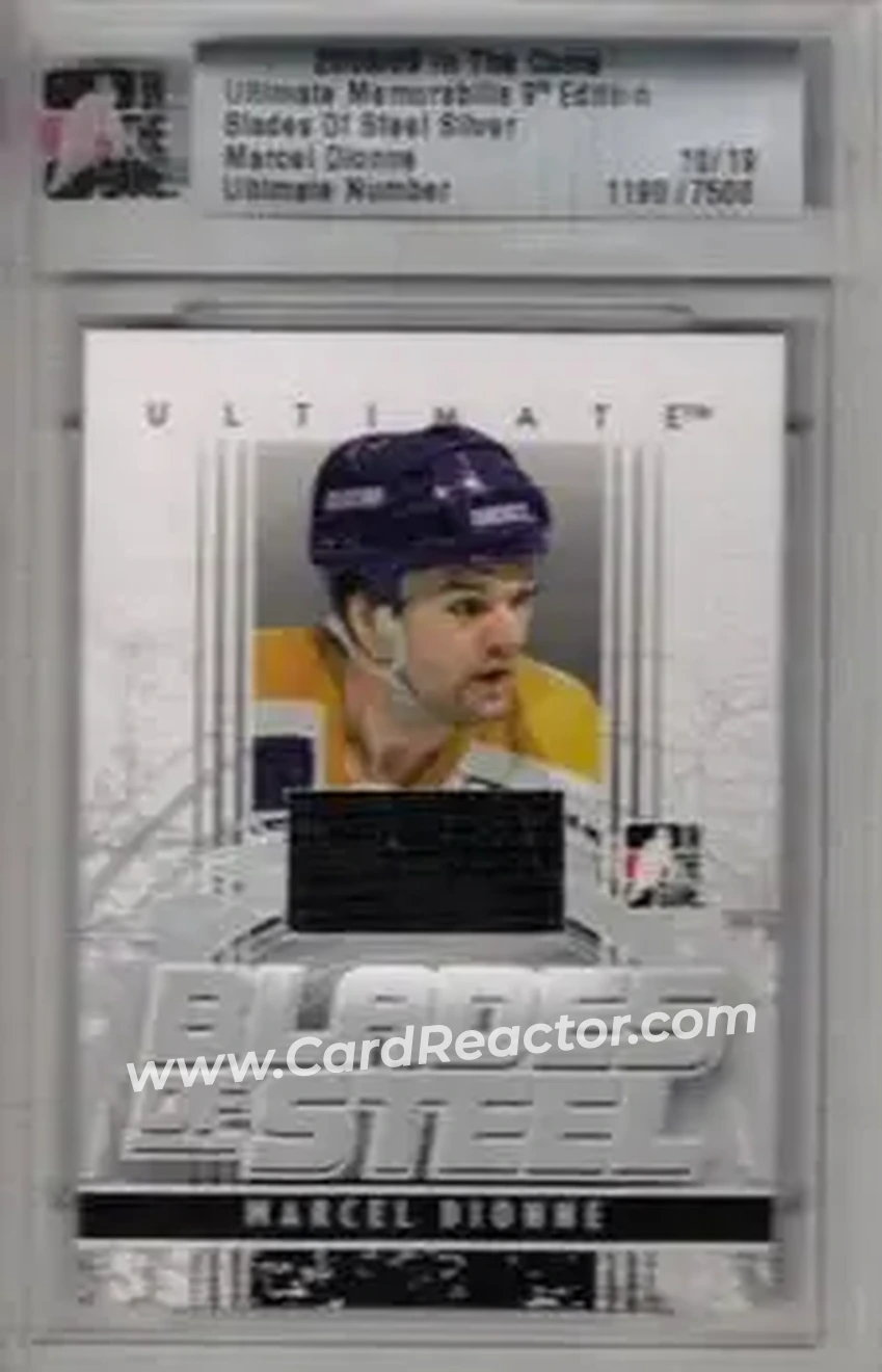 2008-09 In The Game Ultimate Memorabilia - Blades of Steel #NNO - Marcel Dionne - Los Angeles Kings - Front 2008-09 In The Game Ultimate Memorabilia - Blades of Steel #NNO - Marcel Dionne - Los Angeles Kings - Front