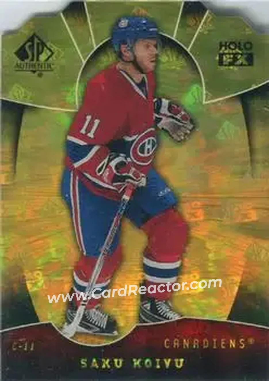 2008-09 SP Authentic - Holoview FX Die Cut #FX65 - Saku Koivu - Montreal Canadiens - Front