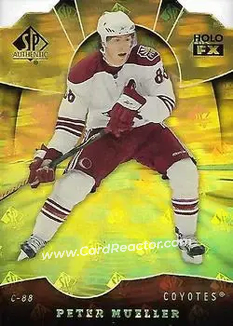 2008-09 SP Authentic - Holoview FX Die Cut #FX72 - Peter Mueller - Phoenix Coyotes - Front