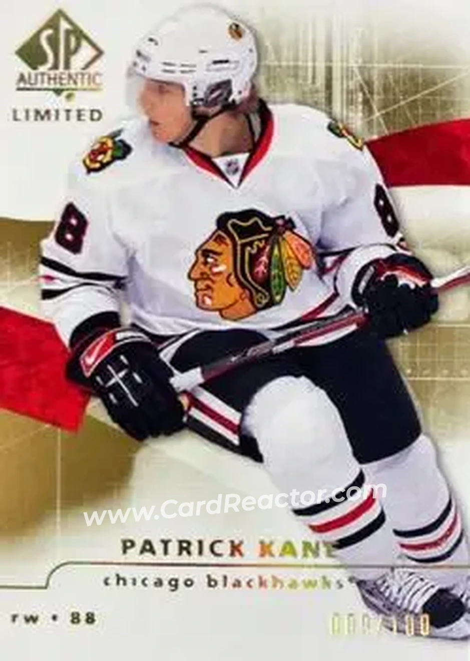 2008-09 SP Authentic - Limited #29 - Patrick Kane - Chicago Blackhawks - Front 2008-09 SP Authentic - Limited #29 - Patrick Kane - Chicago Blackhawks - Front