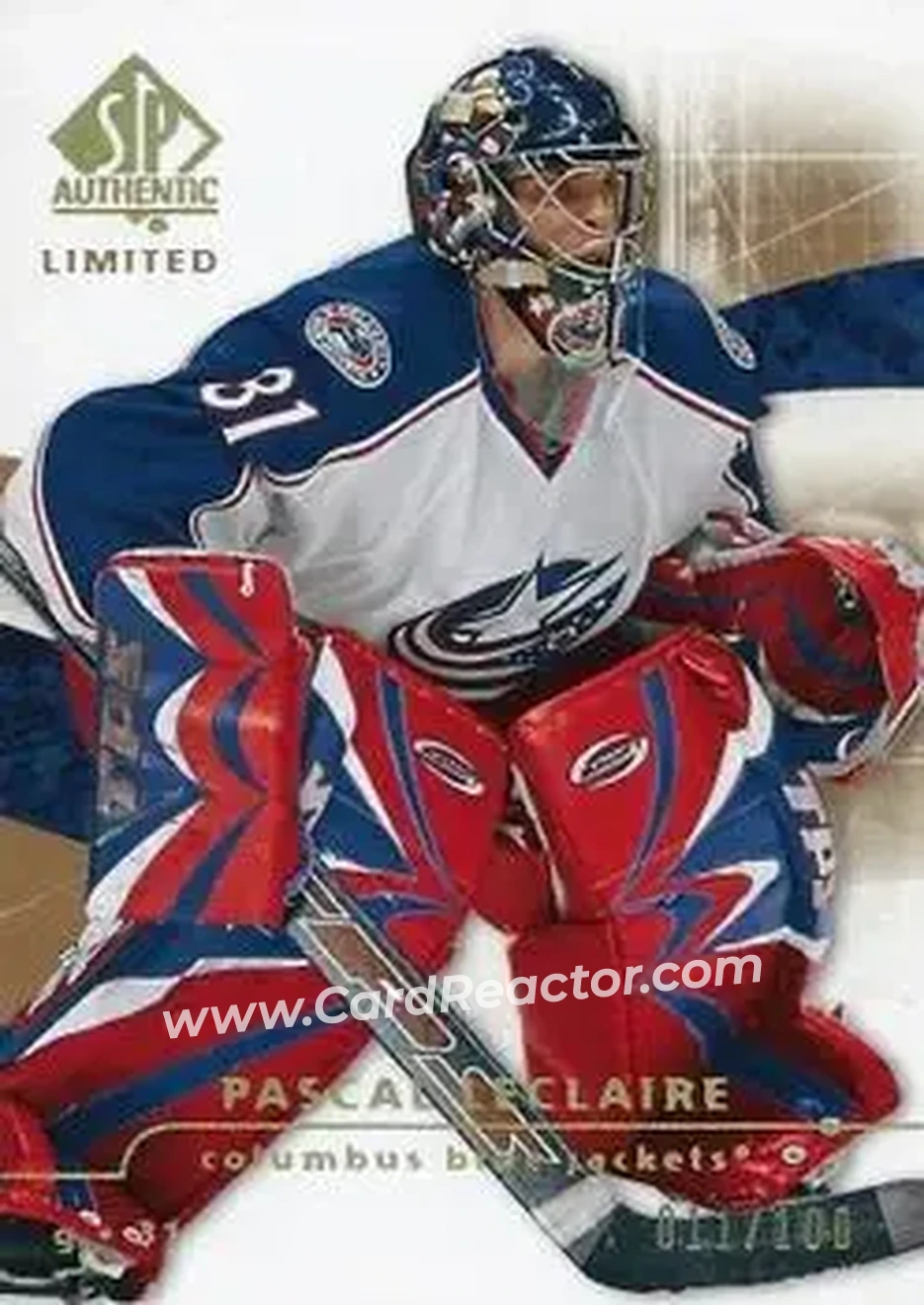 2008-09 SP Authentic - Limited #30 - Pascal Leclaire - Columbus Blue Jackets - Front
