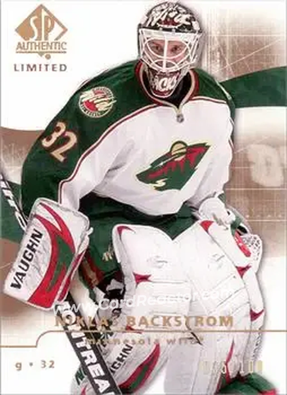 2008-09 SP Authentic - Limited #33 - Niklas Backstrom - Minnesota Wild - Back 2008-09 SP Authentic - Limited #33 - Niklas Backstrom - Minnesota Wild - Back