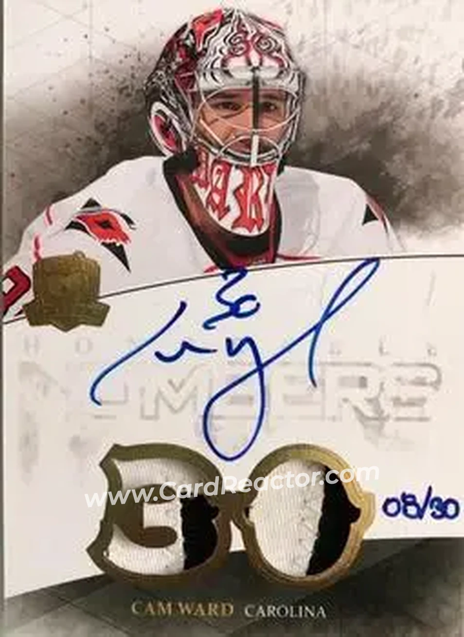 2010-11 Upper Deck The Cup - Honorable Numbers #HN-CW - Cam Ward - Carolina Hurricanes - Front