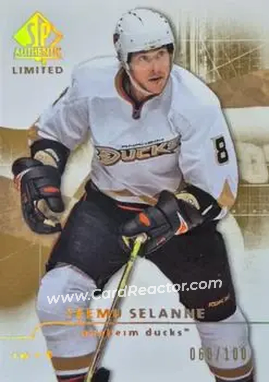 2008-09 SP Authentic - Limited #84 - Teemu Selanne - Anaheim Ducks - Front 2008-09 SP Authentic - Limited #84 - Teemu Selanne - Anaheim Ducks - Front