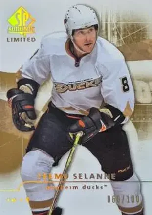 2008-09 SP Authentic - Limited #84 - Teemu Selanne - Anaheim Ducks