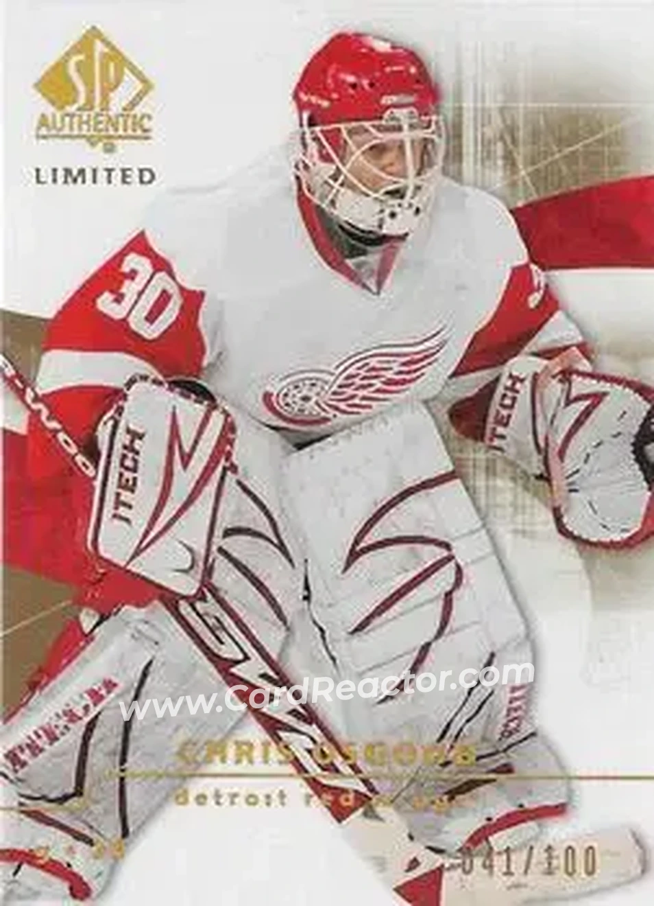 2008-09 SP Authentic - Limited #85 - Chris Osgood - Detroit Red Wings - Front