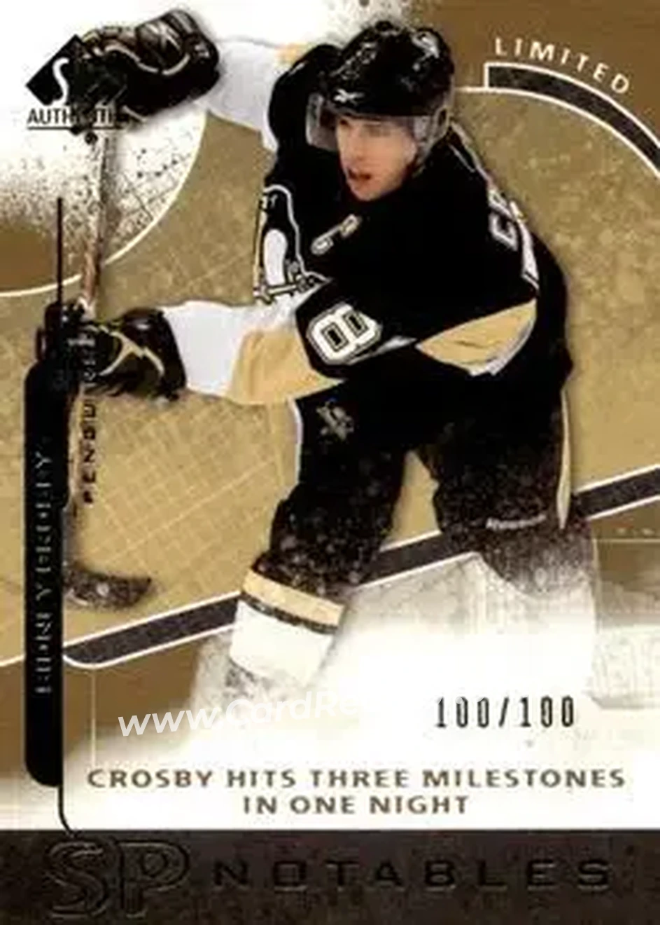 2008-09 SP Authentic - Limited #150 - Sidney Crosby - Pittsburgh Penguins - Front