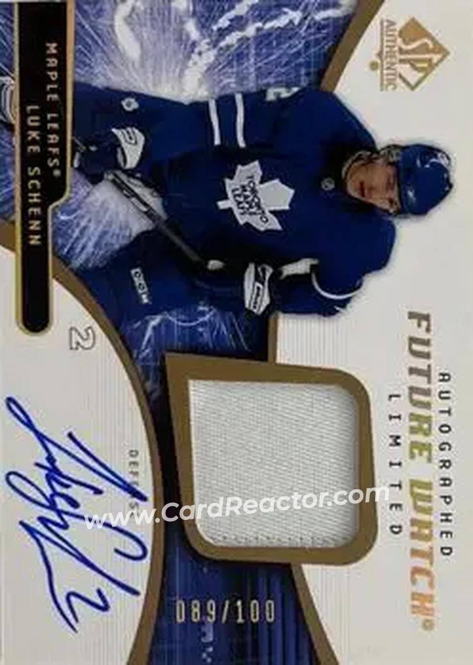 2008-09 SP Authentic - Auto Future Watch Limited Patch Variation #191 - Luke Schenn - Toronto Maple Leafs - Front 2008-09 SP Authentic - Auto Future Watch Limited Patch Variation #191 - Luke Schenn - Toronto Maple Leafs - Front