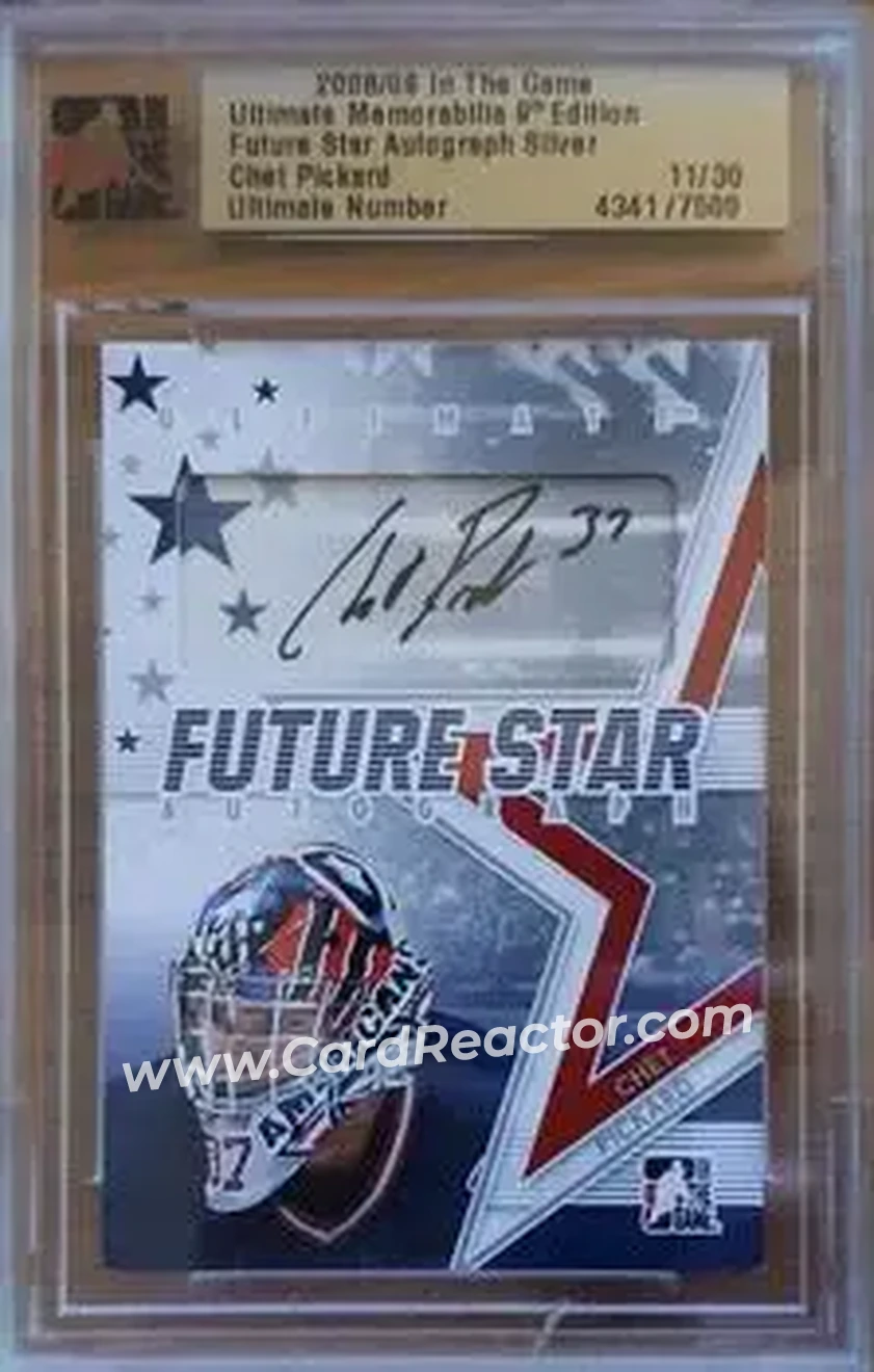 2008-09 In The Game Ultimate Memorabilia - Future Stars Autographs #NNO - Chet Pickard - Tri-City Americans - Front