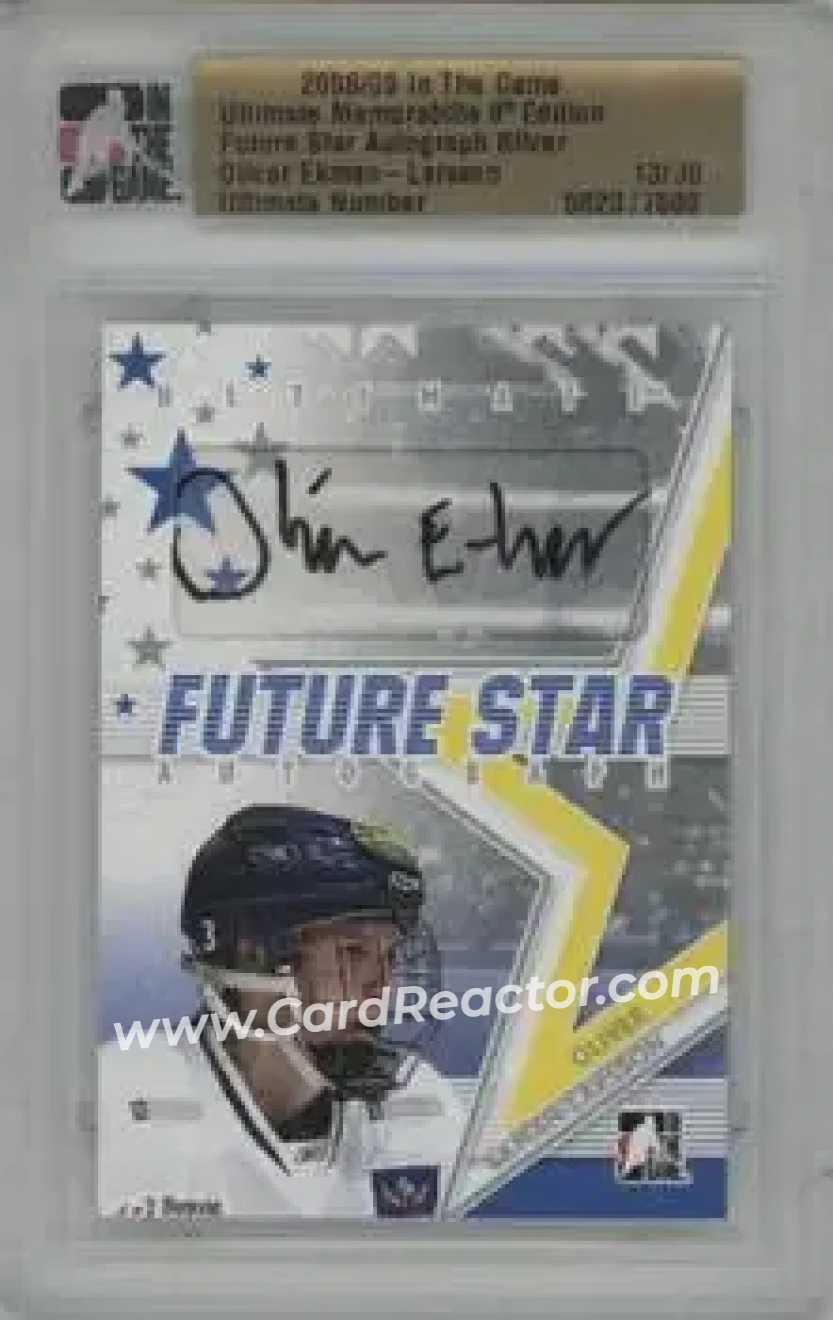 2008-09 In The Game Ultimate Memorabilia - Future Stars Autographs #NNO - Oliver Ekman-Larsson - Leksands IF - Front