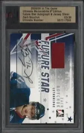 2008-09 In The Game Ultimate Memorabilia - Future Stars Jerseys Autographs #NNO - Zach Boychuk - Lethbridge Hurricanes