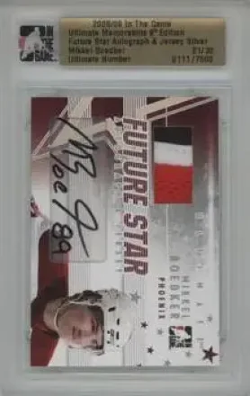 2008-09 In The Game Ultimate Memorabilia - Future Stars Jerseys Autographs #NNO - Mikkel Boedker - Phoenix Coyotes
