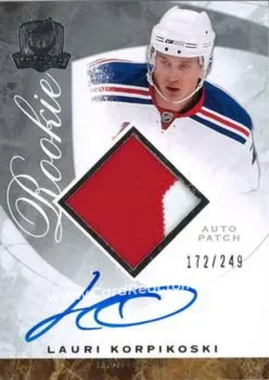 2008-09 Upper Deck The Cup #122 - Lauri Korpikoski - New York Rangers - Front 2008-09 Upper Deck The Cup #122 - Lauri Korpikoski - New York Rangers - Front