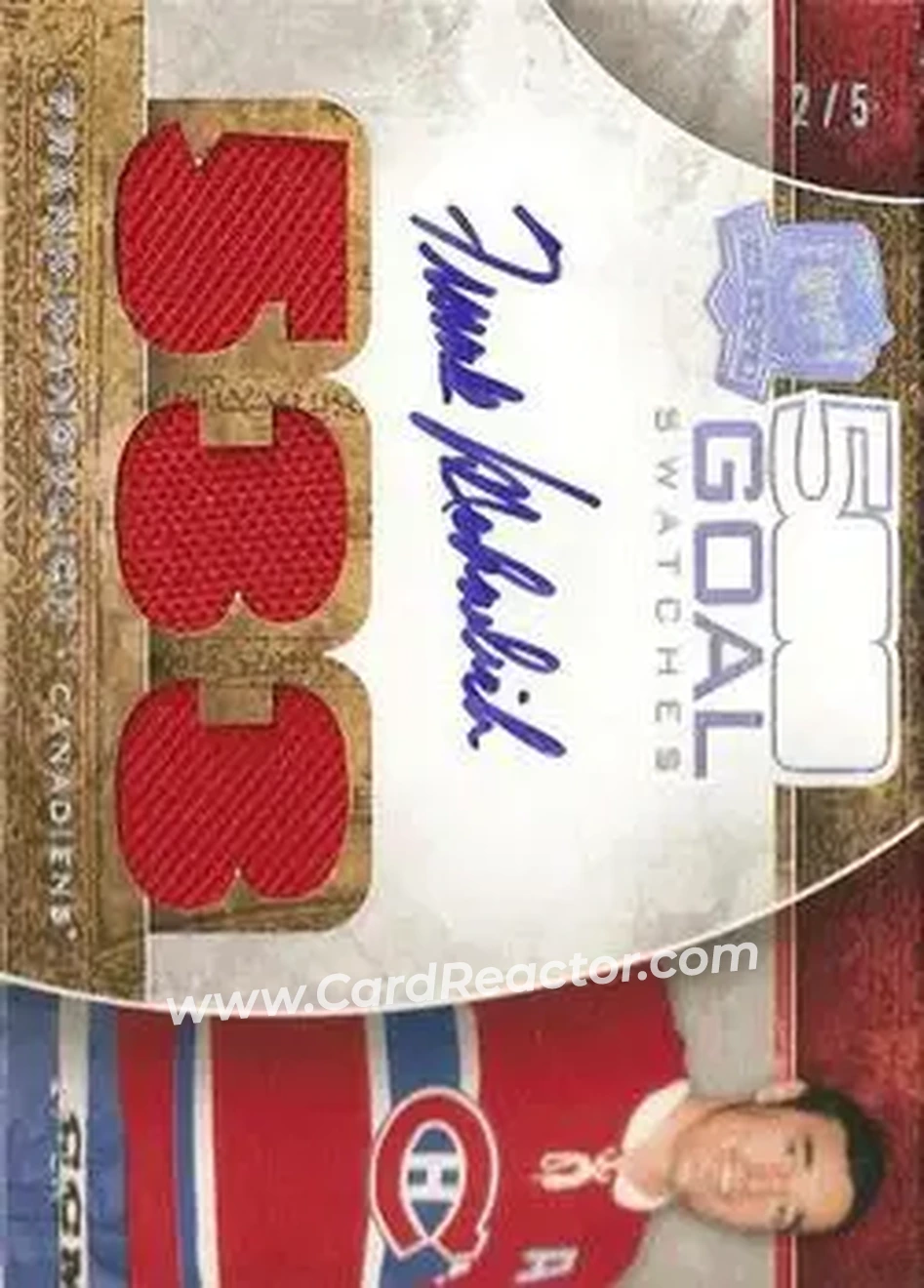 2008-09 Upper Deck The Cup - 500 Goal Club Swatches #500GC-FM - Frank Mahovlich - Montreal Canadiens - Front