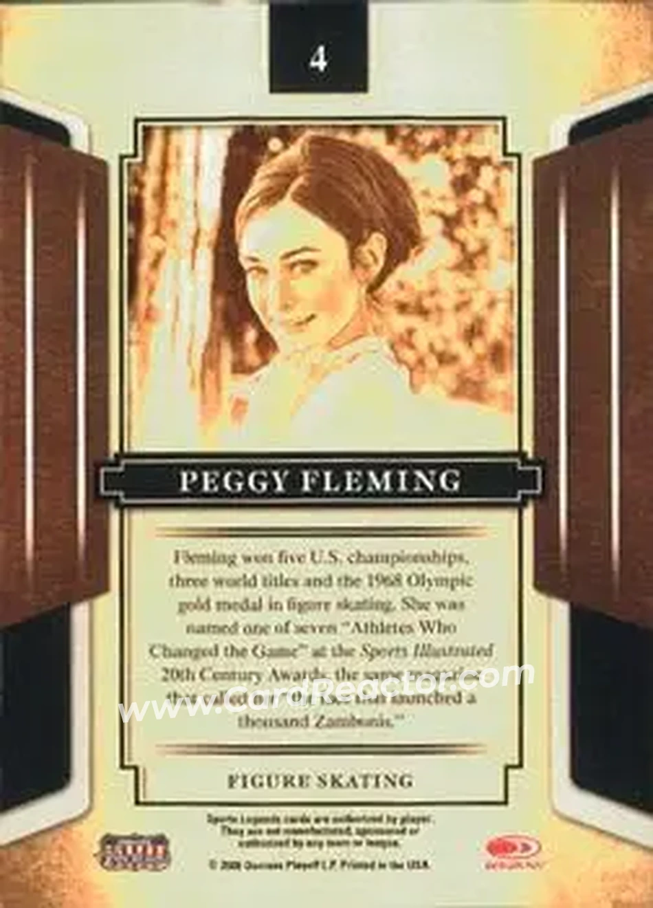 2008 Donruss Sports Legends #4 - Peggy Fleming - Back