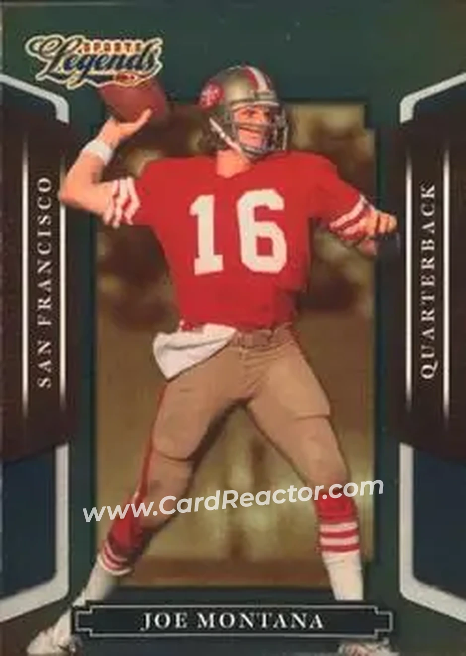 2008 Donruss Sports Legends #9 - Joe Montana - San Francisco 49ers - Front
