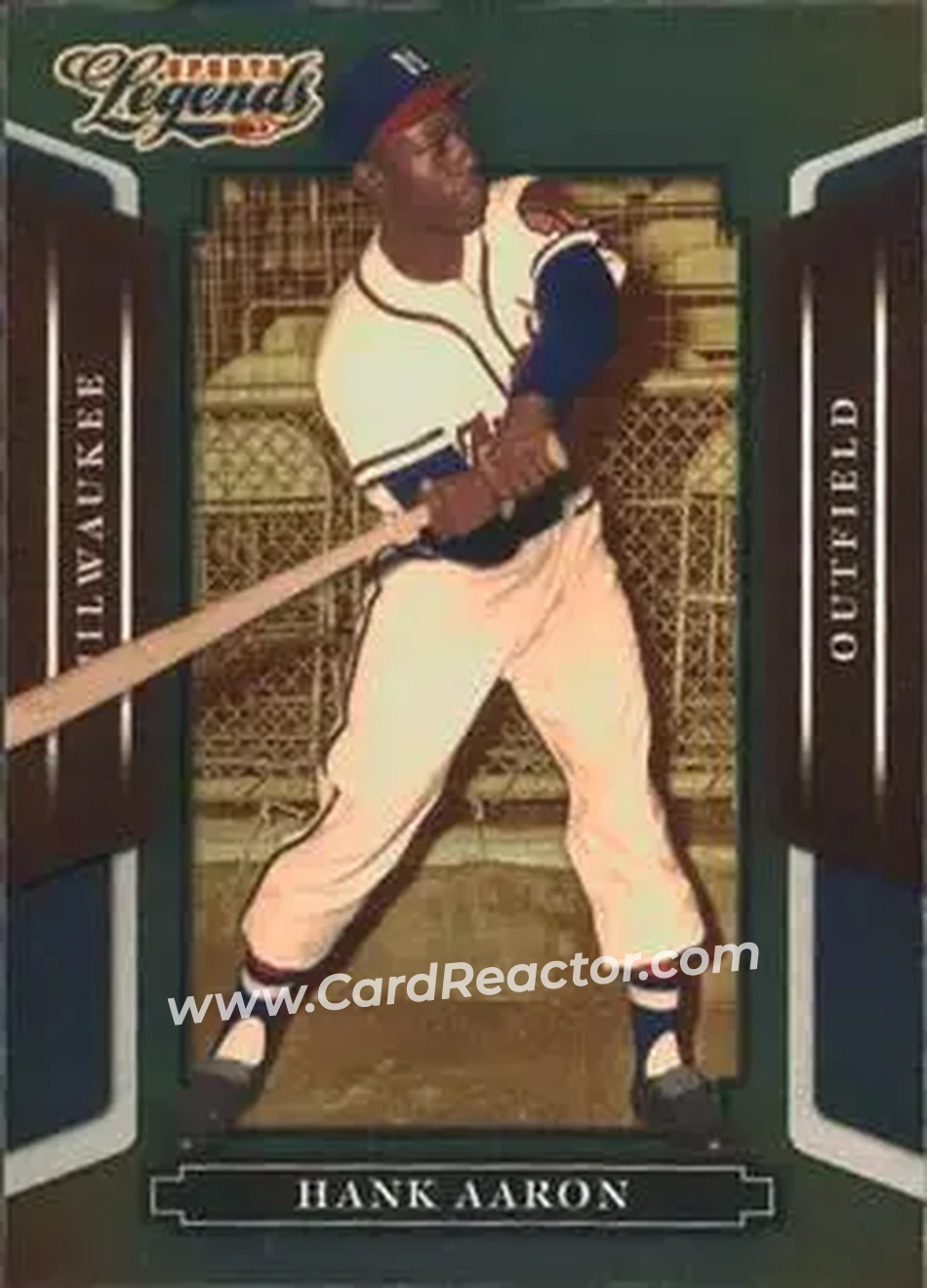 2008 Donruss Sports Legends #10 - Hank Aaron - Milwaukee Braves - Front