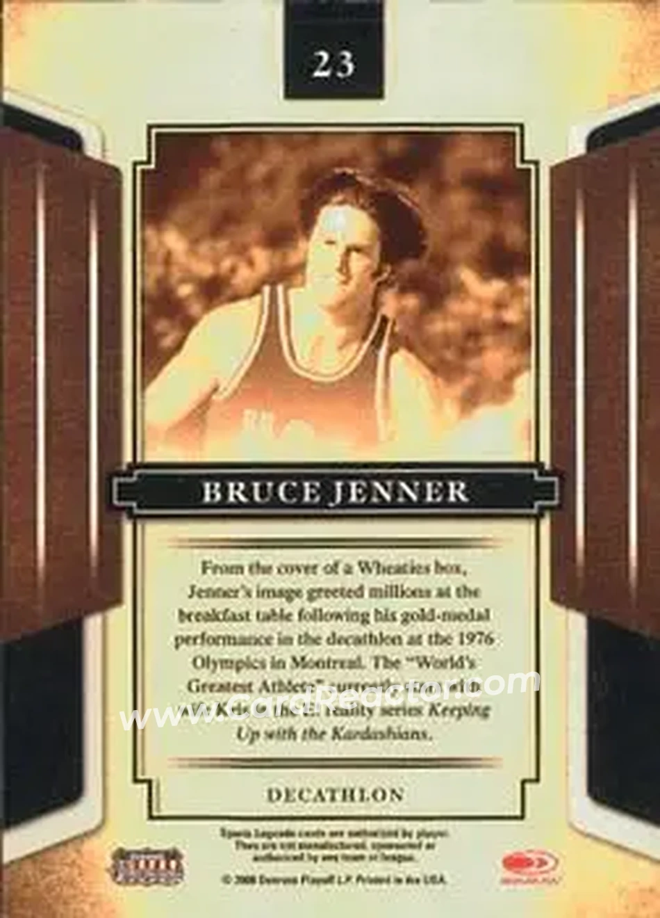 2008 Donruss Sports Legends #23 - Bruce Jenner - Back
