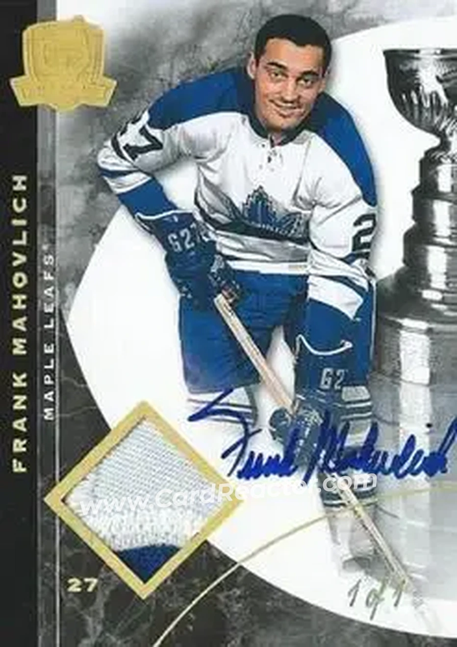 2008-09 Upper Deck The Cup - Black Patches #48 - Frank Mahovlich - Toronto Maple Leafs - Front