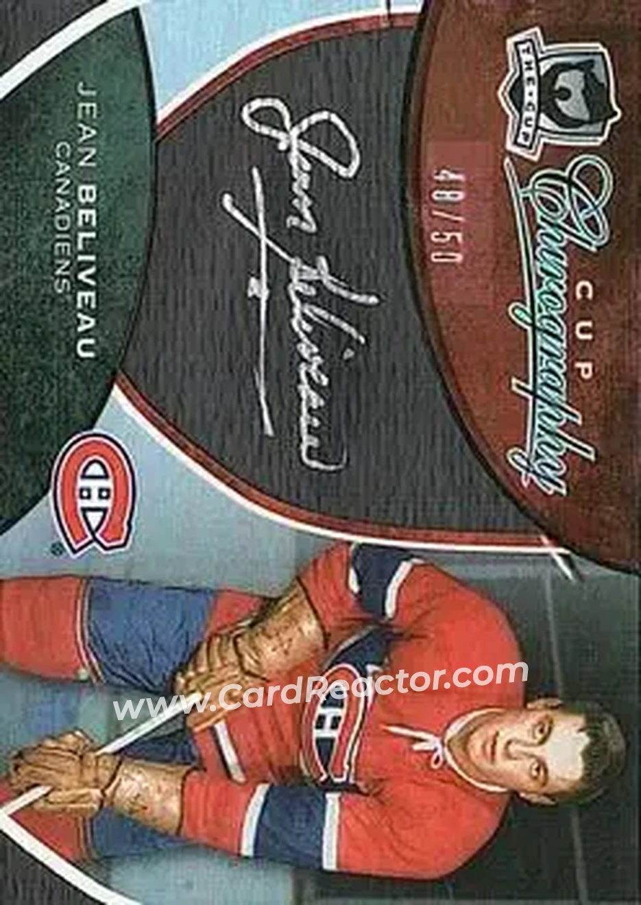 2008-09 Upper Deck The Cup - Cup Chirography #CC-JB - Jean Beliveau - Montreal Canadiens - Front
