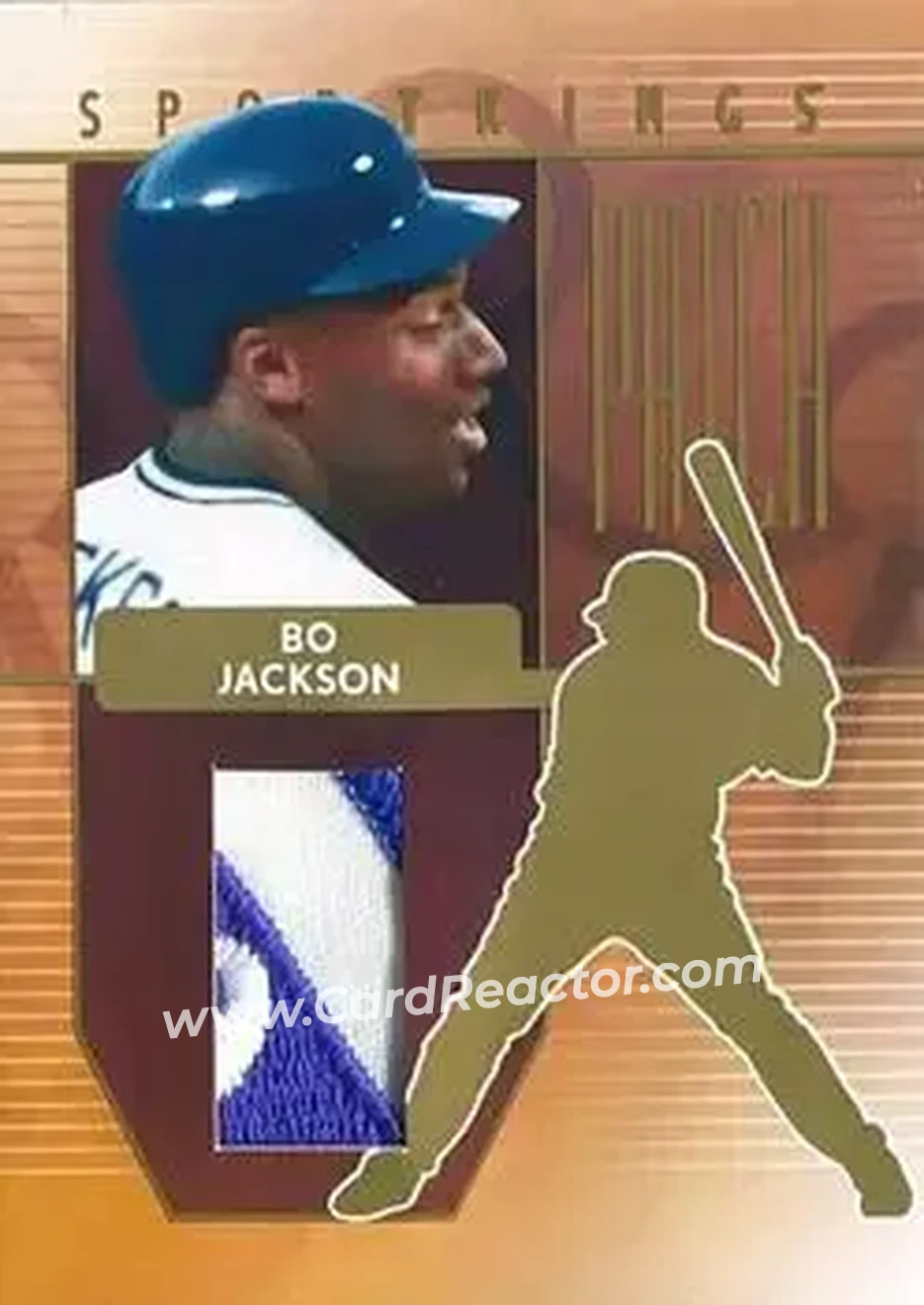 2008 Sportkings Series B - Patch Gold #P-03 - Bo Jackson - Kansas City Royals - Front
