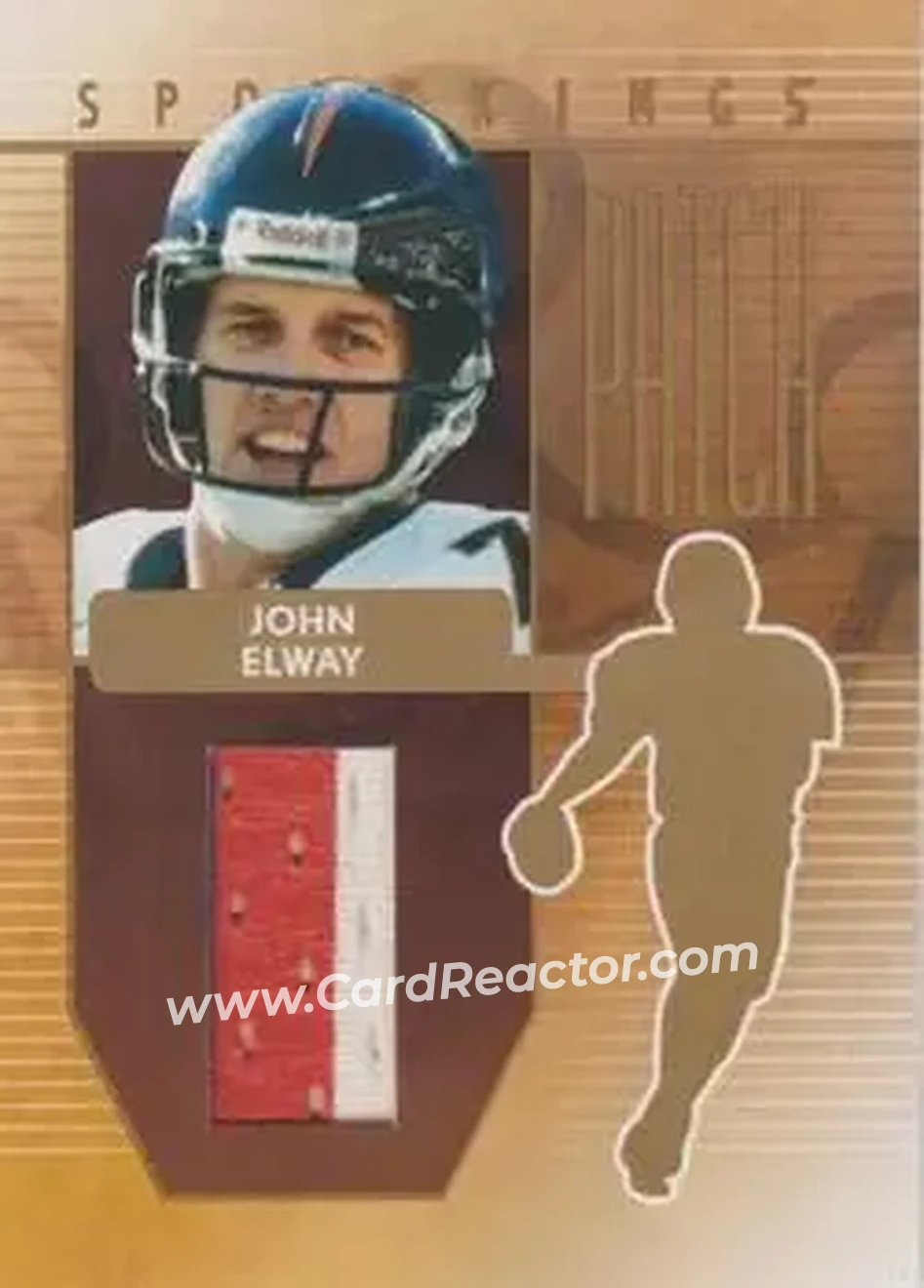 2008 Sportkings Series B - Patch Gold #P-14 - John Elway - Denver Broncos - Front