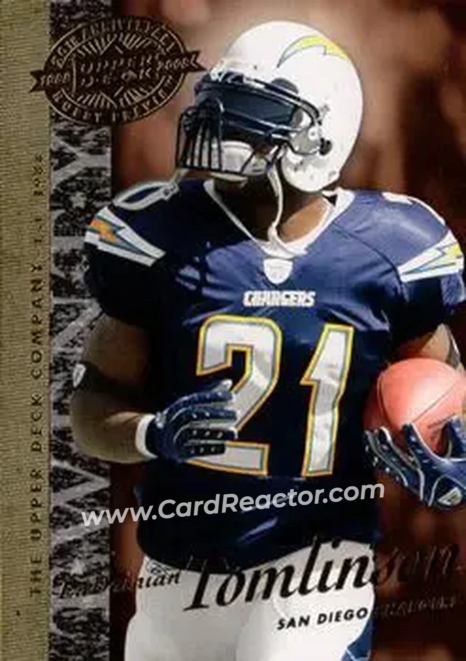 2008 Upper Deck 20th Anniversary #UD-25 - LaDainian Tomlinson - San Diego Chargers - Front