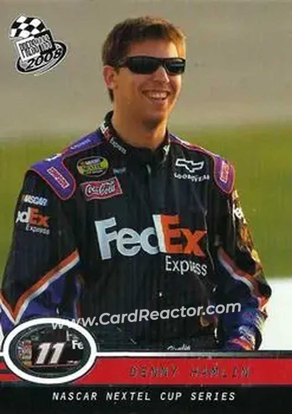 2008 Press Pass #3 - Denny Hamlin - Joe Gibbs Racing - Front