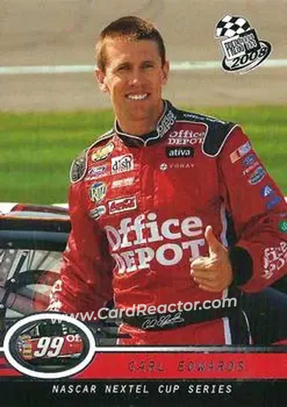 2008 Press Pass #5 - Carl Edwards - Roush Fenway Racing - Front