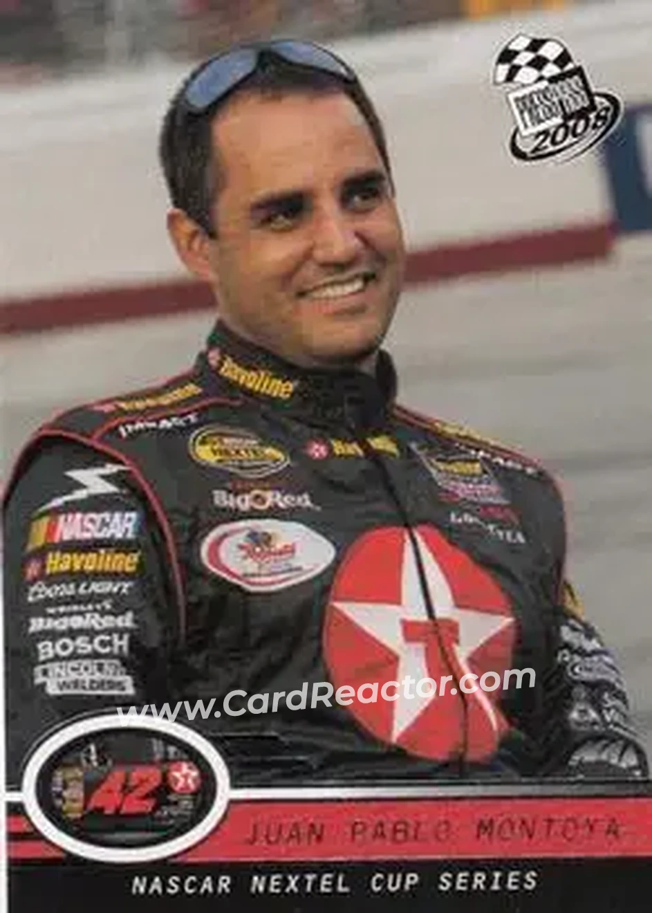 2008 Press Pass #18 - Juan Pablo Montoya - Chip Ganassi Racing with Felix Sabates - Front