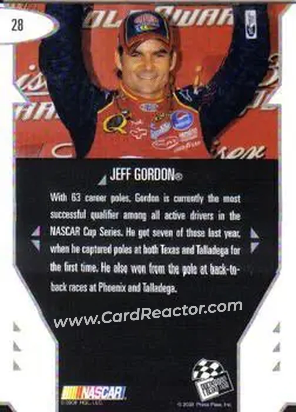 2008 Press Pass Eclipse #28a - Jeff Gordon - Hendrick Motorsports - Back 2008 Press Pass Eclipse #28a - Jeff Gordon - Hendrick Motorsports - Back