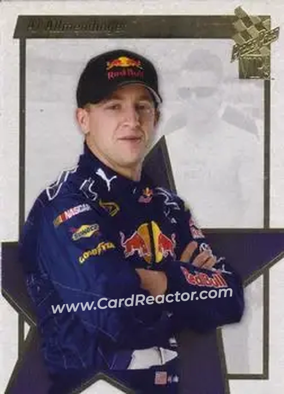 2008 Press Pass VIP #1 - AJ Allmendinger - Red Bull Racing Team - Front