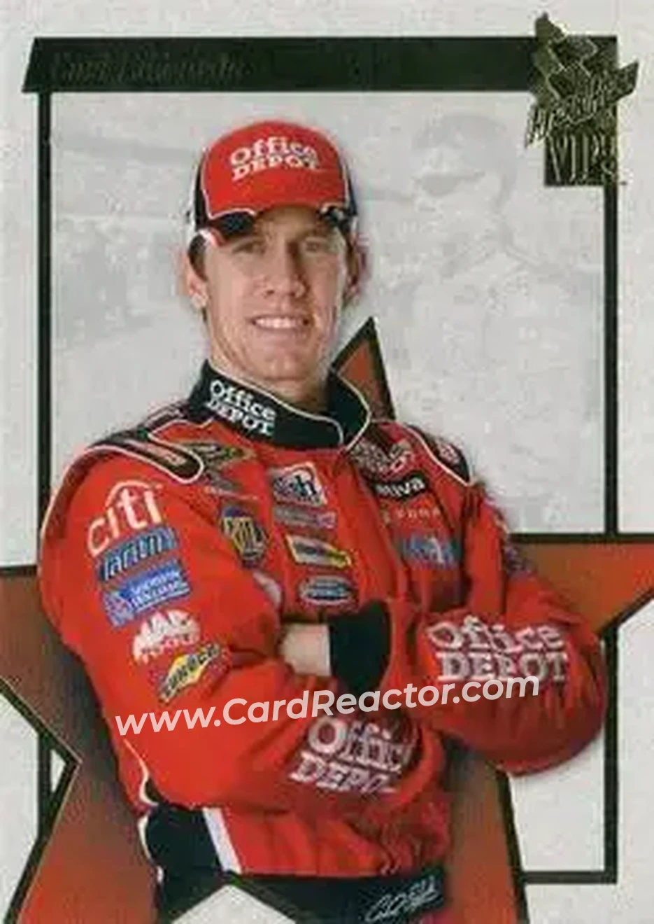 2008 Press Pass VIP #10 - Carl Edwards - Roush Fenway Racing - Front