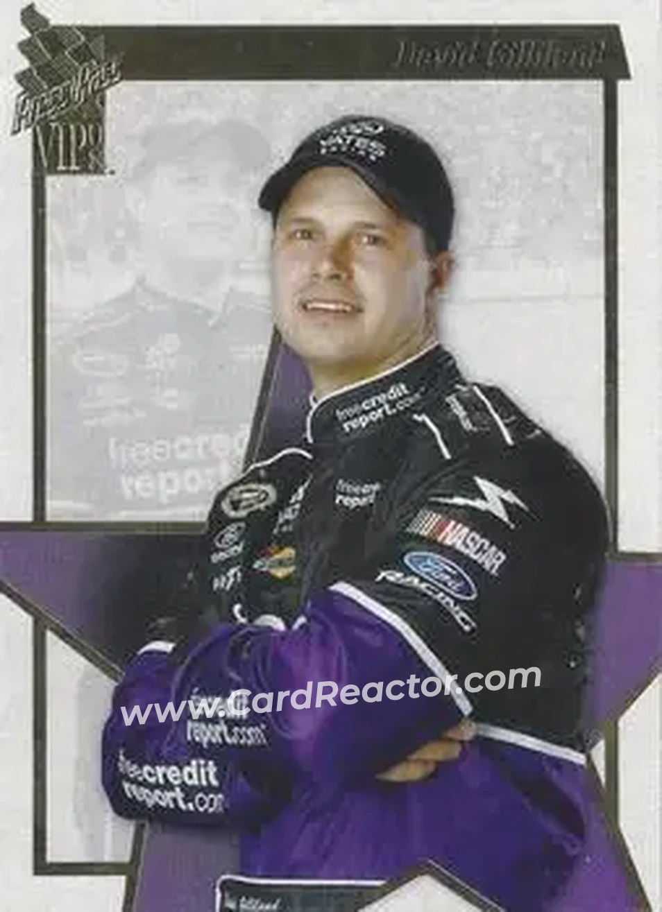 2008 Press Pass VIP #11 - David Gilliland - Yates Racing - Front