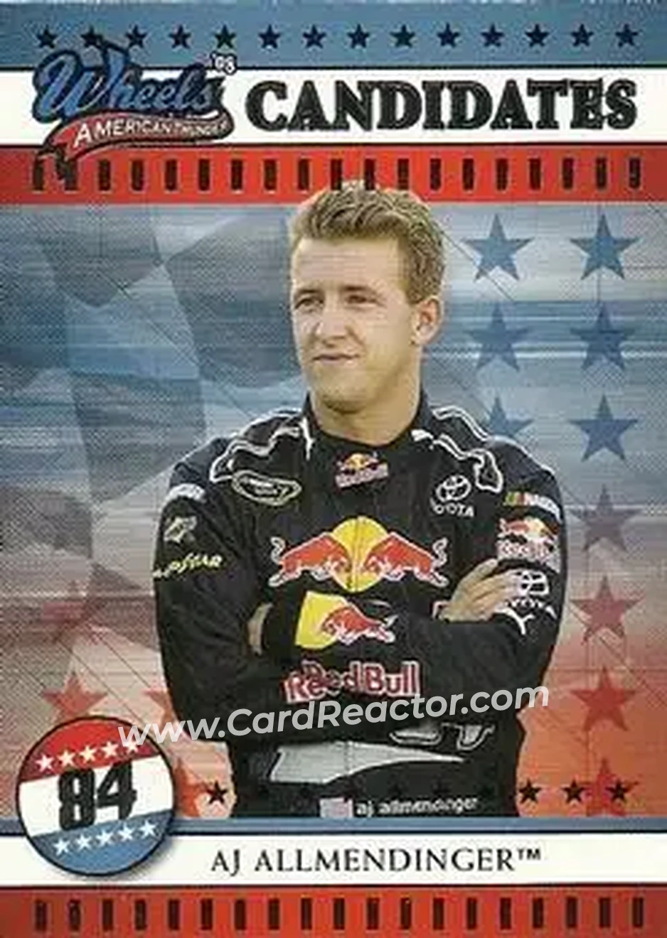 2008 Wheels American Thunder #2 - AJ Allmendinger - Red Bull Racing Team - Front