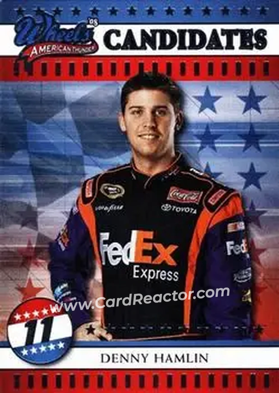 2008 Wheels American Thunder #13 - Denny Hamlin - Joe Gibbs Racing - Front