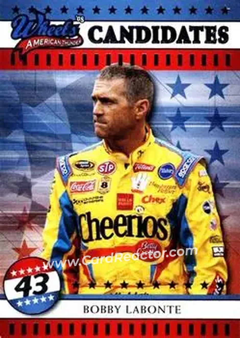 2008 Wheels American Thunder #19 - Bobby Labonte - Petty Enterprises - Front