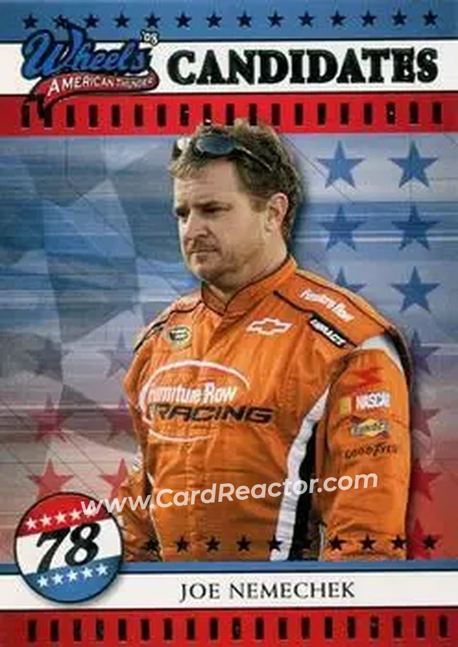 2008 Wheels American Thunder #25 - Joe Nemechek - Furniture Row Racing - Front