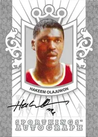 2008 Sportkings Series B - Autograph Silver #A-HO - Hakeem Olajuwon - Houston Rockets